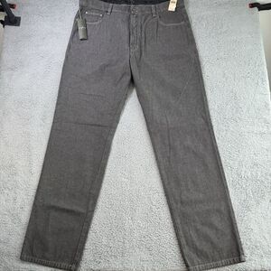 Ermenegildo Zegna Jeans Mens 40x36 Grey Denim Straight Leg Pockets NWT